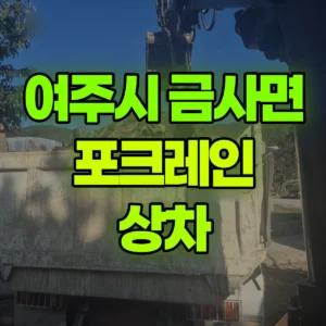 경기 여주시 02궤도(LC) 포크레인(굴착기) 상차 일대 후기