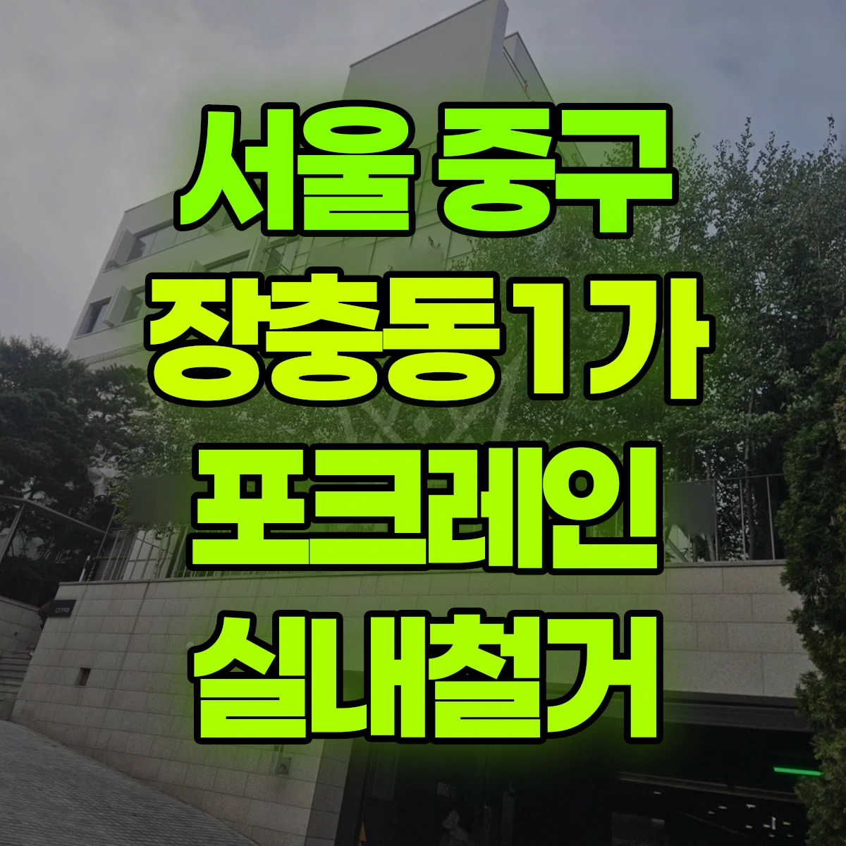 서울 중구 장충동1가 포크레인 실내철거 비용