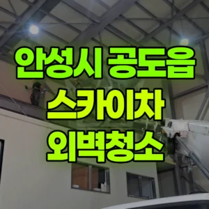 경기 안성시 스카이차 외벽청소 일대 후기