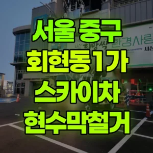 서울 중구 스카이차 현수막철거 1시간 비용