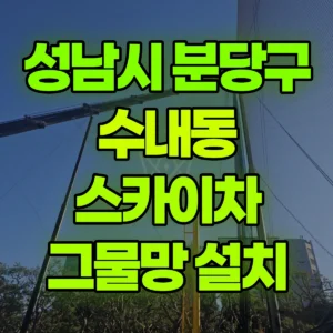경기 성남시 스카이차 높이20미터 그물망 설치작업 일대 비용